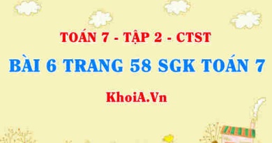 Bài 6 trang 58 SGK Toán 7 tập 2 Chân trời sáng tạo